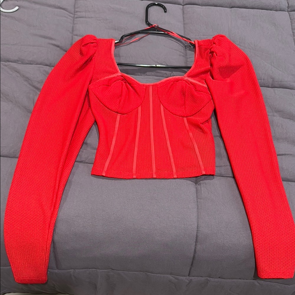 Guess Women's red crop top